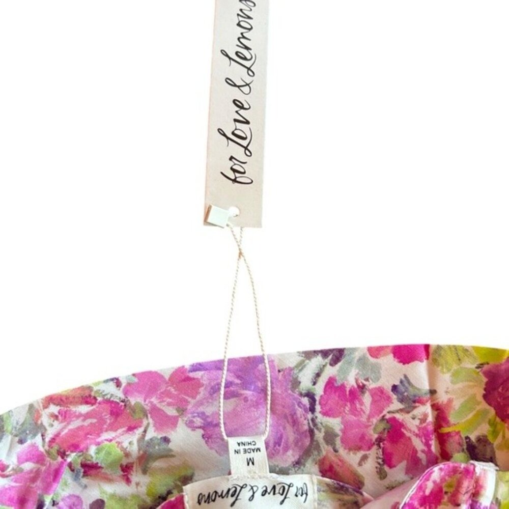 For Love & Lemons Paulina Floral Spaghetti Strap Backless Mini Dress Sizes XS M - Picture 14 of 16